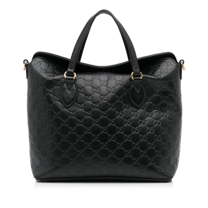 Gucci Guccissima Signature Linea A Foldover Satchel (SHG-VFVOAb)