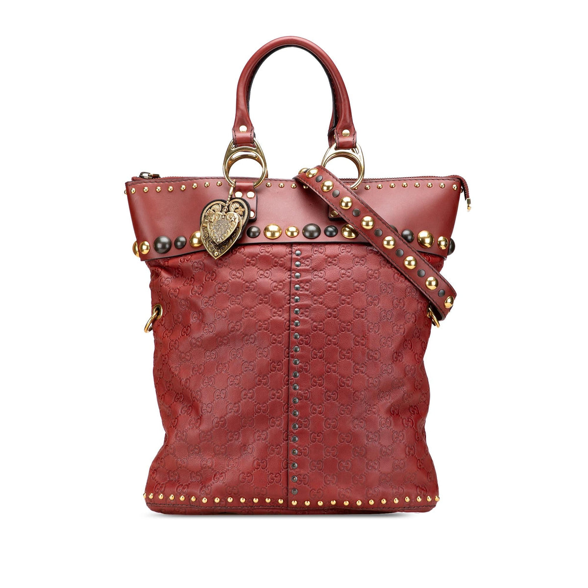 Gucci Guccissima Studded Babouska Satchel