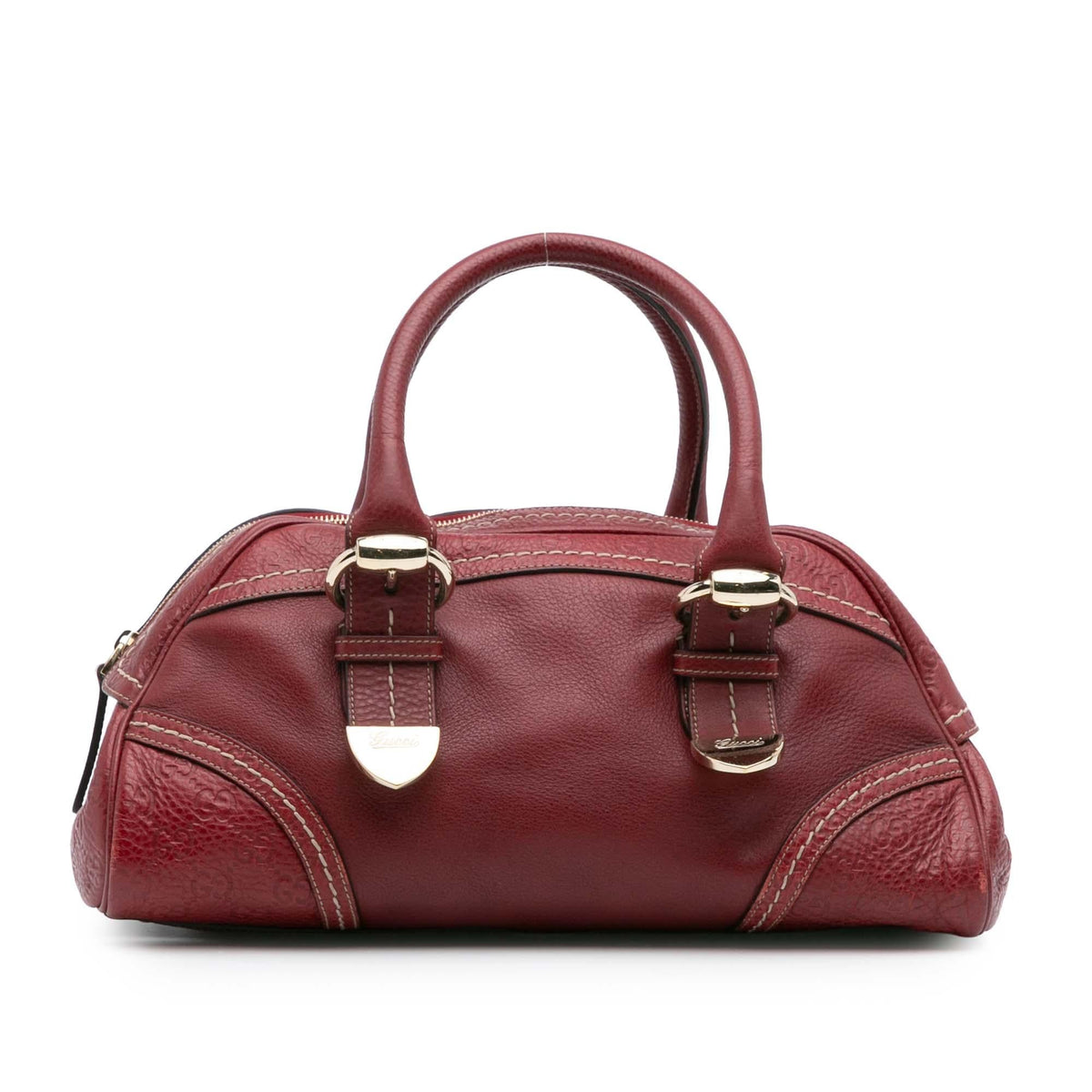 Gucci Guccissima Trimmed Leather Signoria Handbag