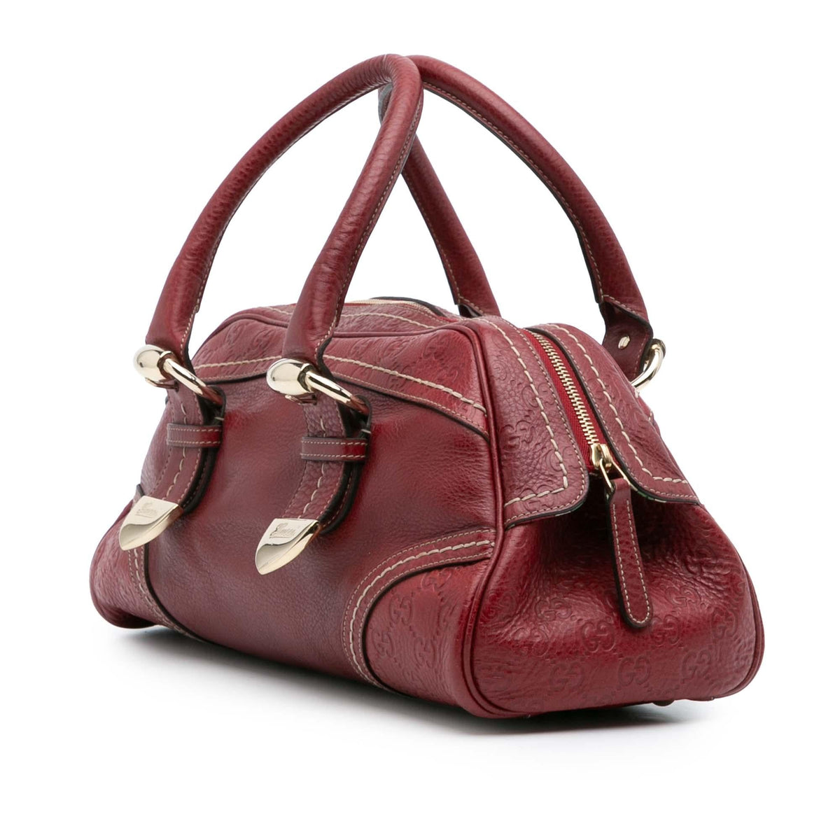Gucci Guccissima Trimmed Leather Signoria Handbag