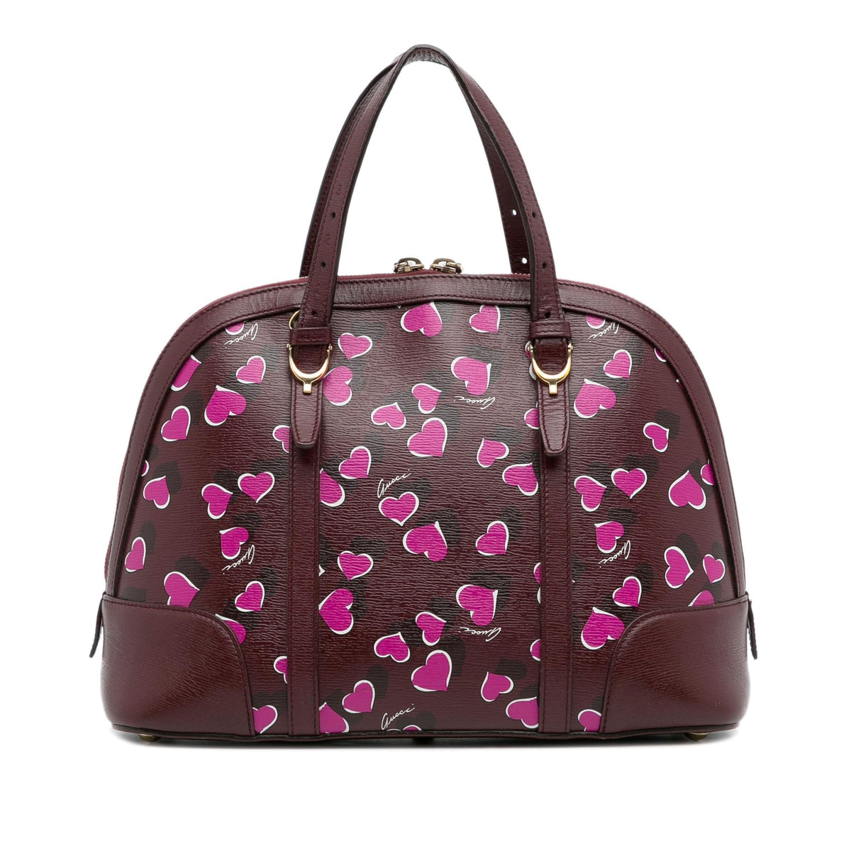 Gucci Heartbeat Leather Dome Satchel (SHG-iR5q9e)