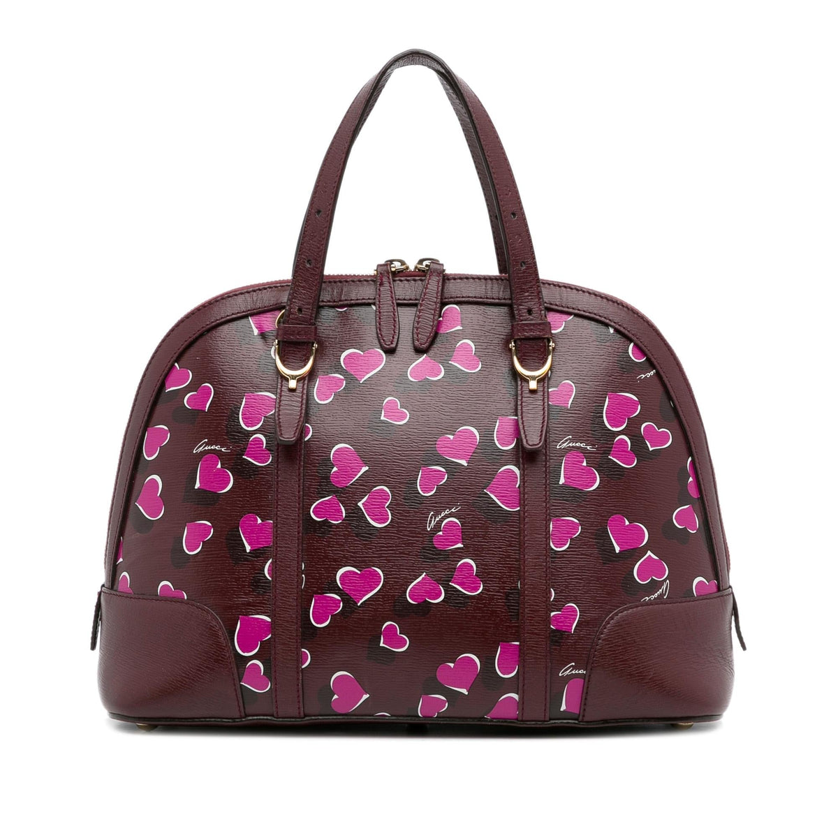 Gucci Heartbeat Leather Dome Satchel (SHG-iR5q9e)
