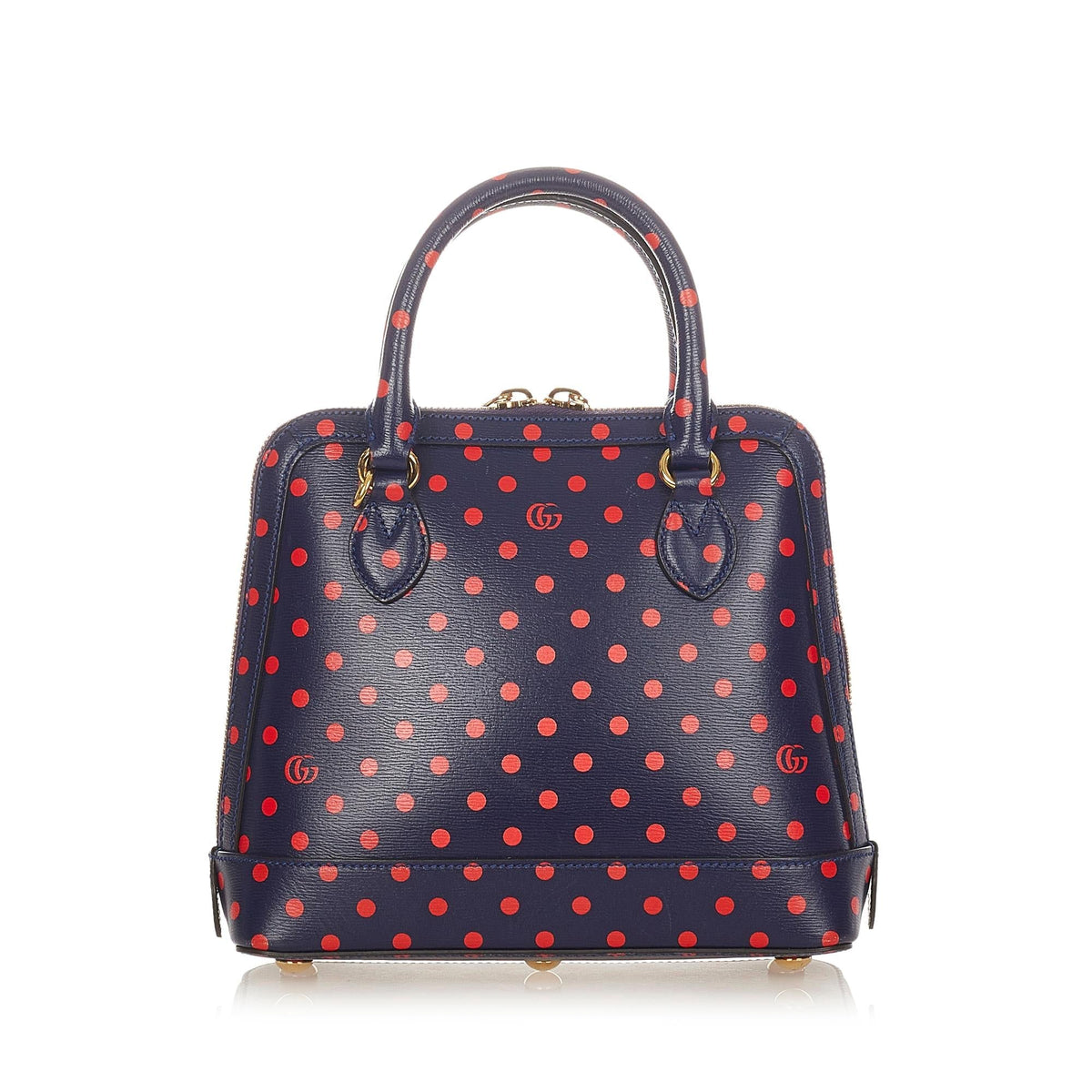 Gucci Horsebit 1955 Polka Dot Leather Handbag (SHG-26094)