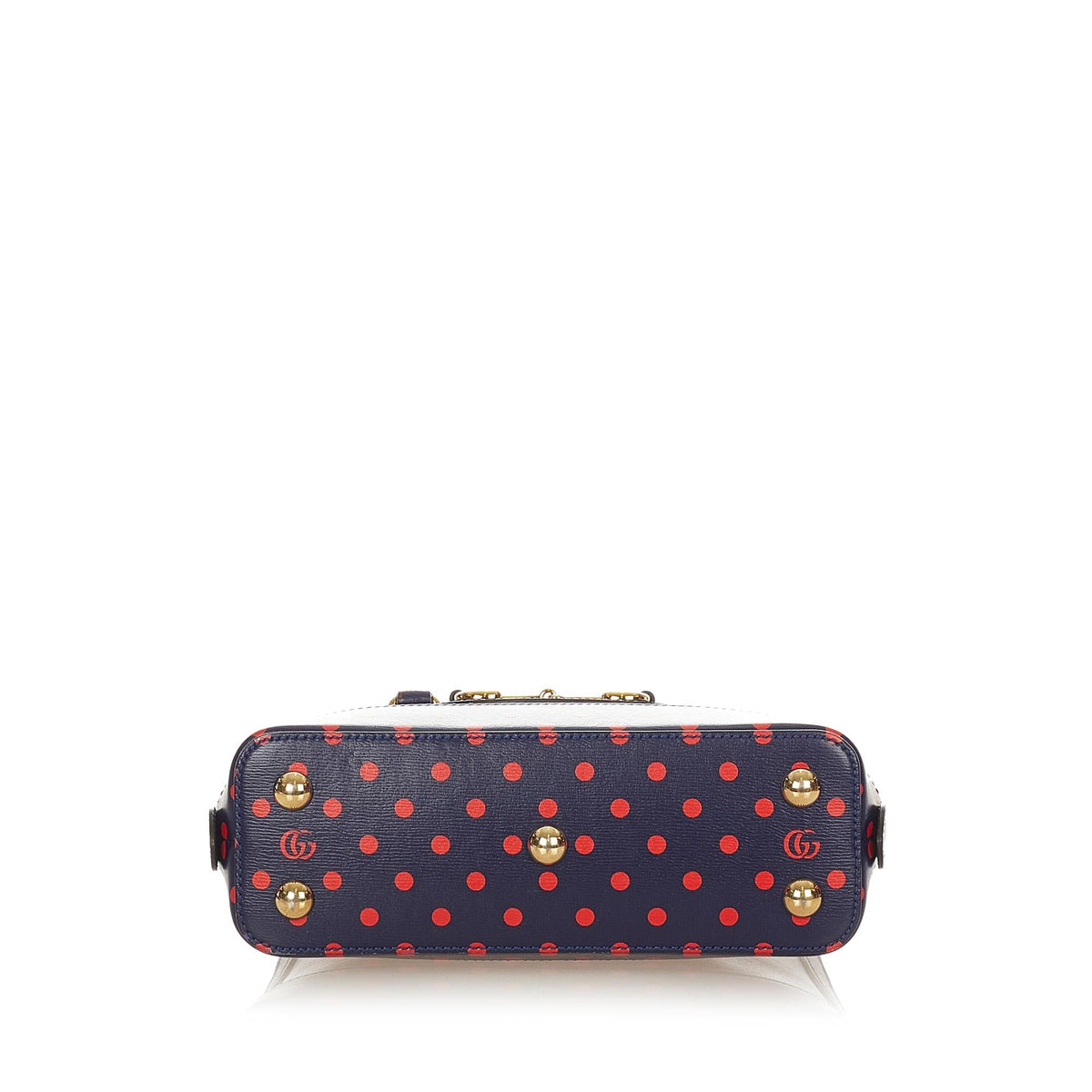 Gucci Horsebit 1955 Polka Dot Leather Handbag (SHG-26094)