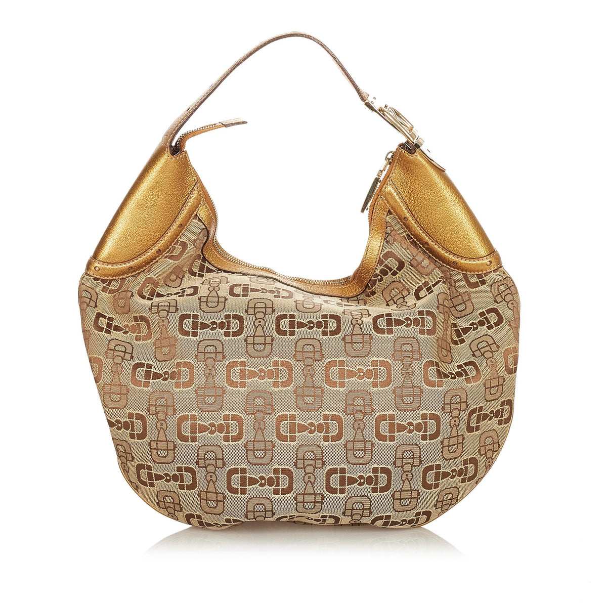 Gucci Horsebit Canvas Hobo Bag (SHG-25298)