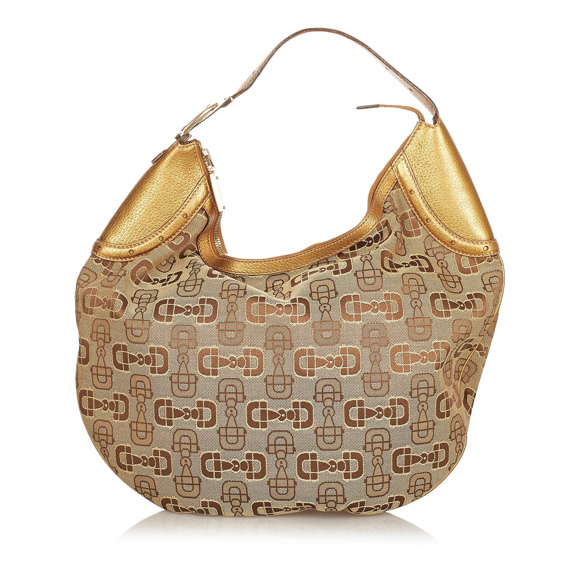 Gucci Horsebit Canvas Hobo Bag (SHG-25298)