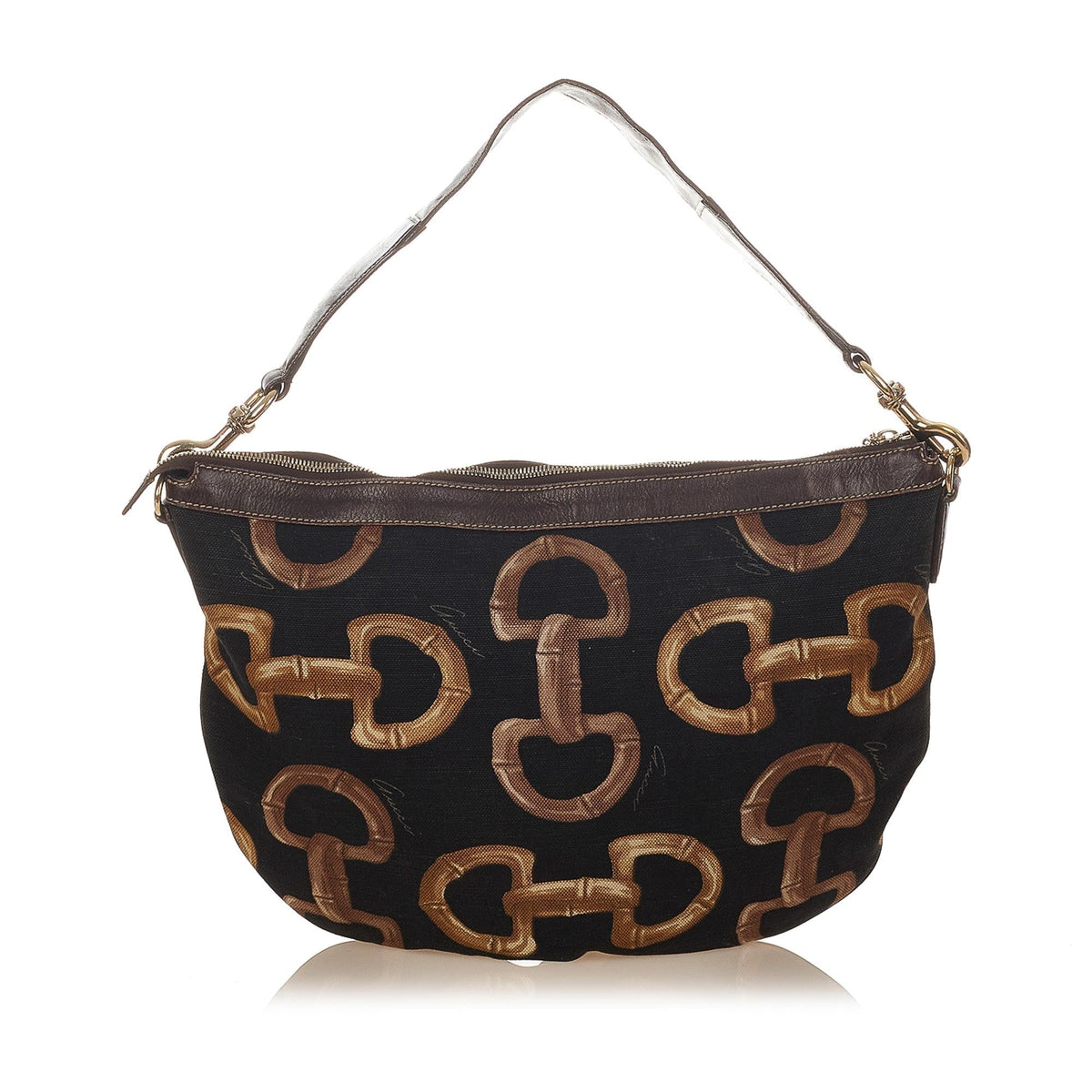 Gucci Horsebit Canvas Hobo Bag (SHG-25696)