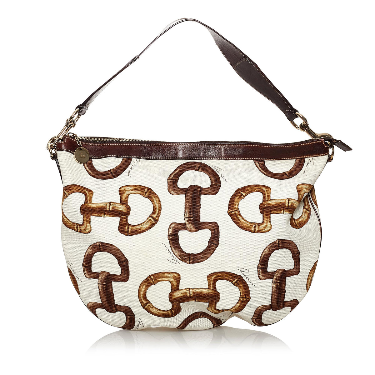 Gucci Horsebit Canvas Hobo Bag (SHG-29795)