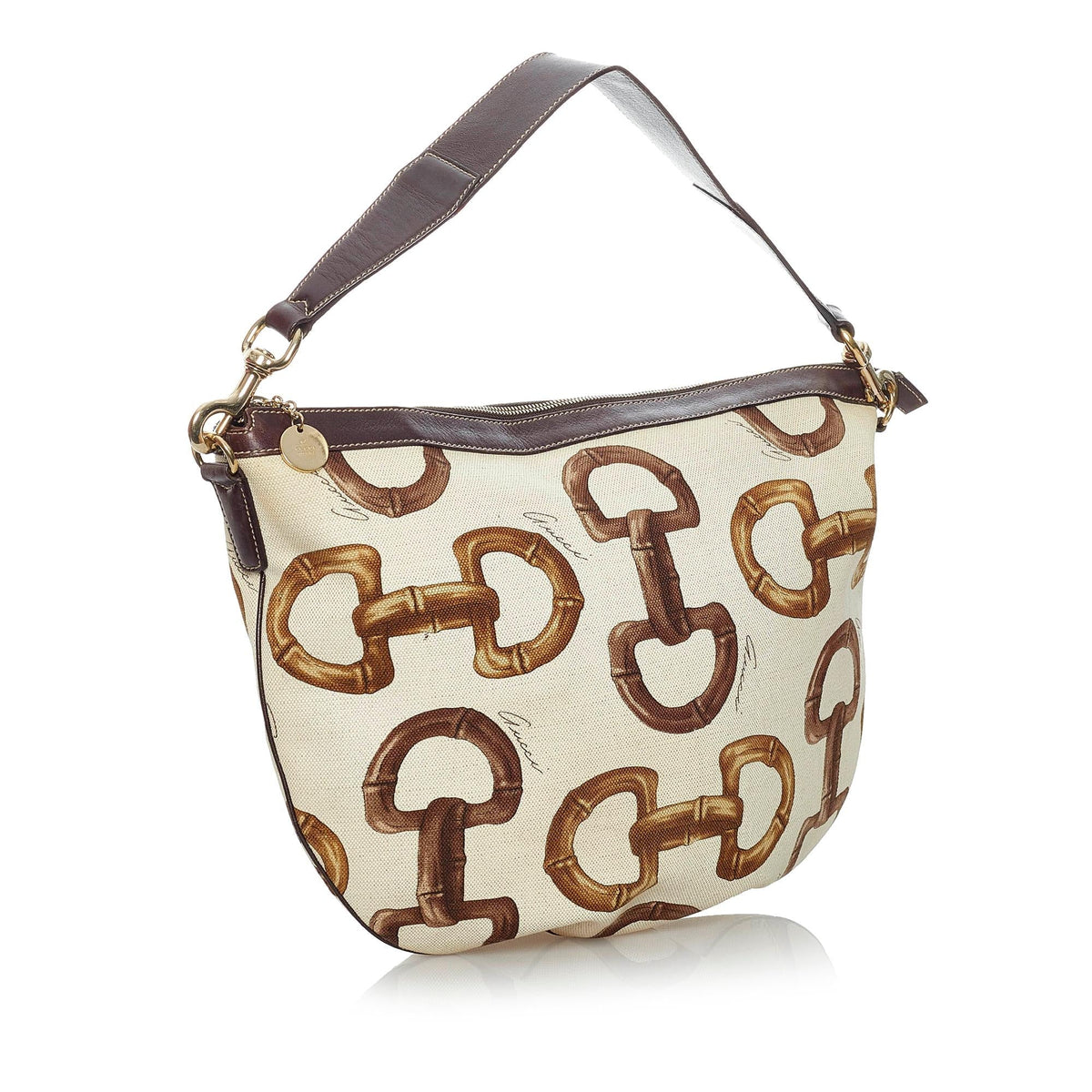Gucci Horsebit Canvas Hobo Bag (SHG-30157)
