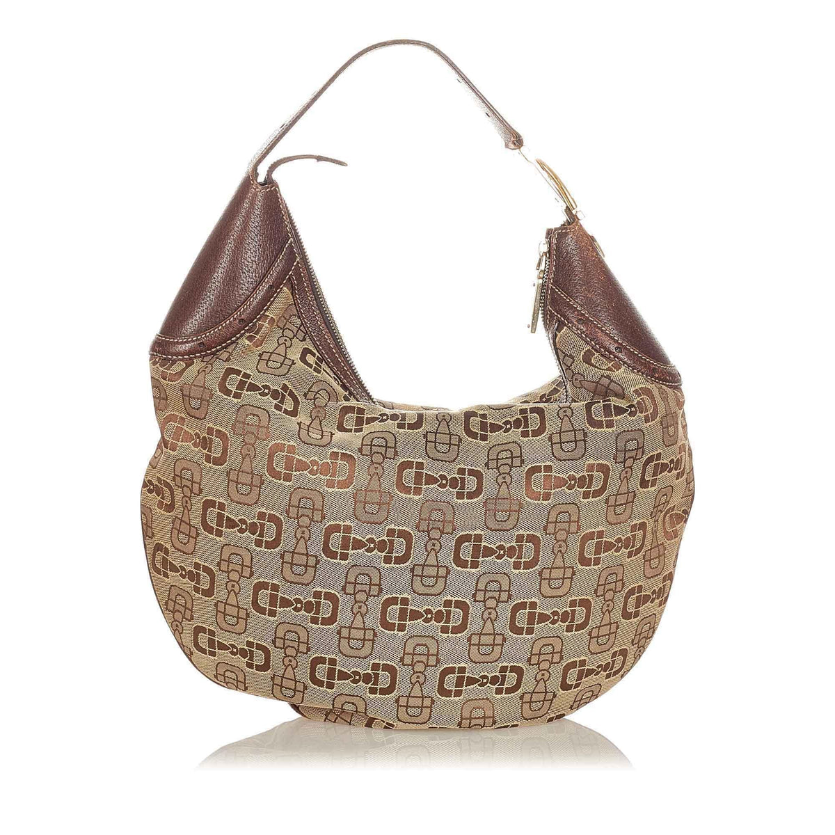Gucci Horsebit Canvas Hobo Bag (SHG-37367)