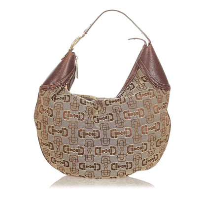 Gucci Horsebit Canvas Hobo Bag (SHG-37367)