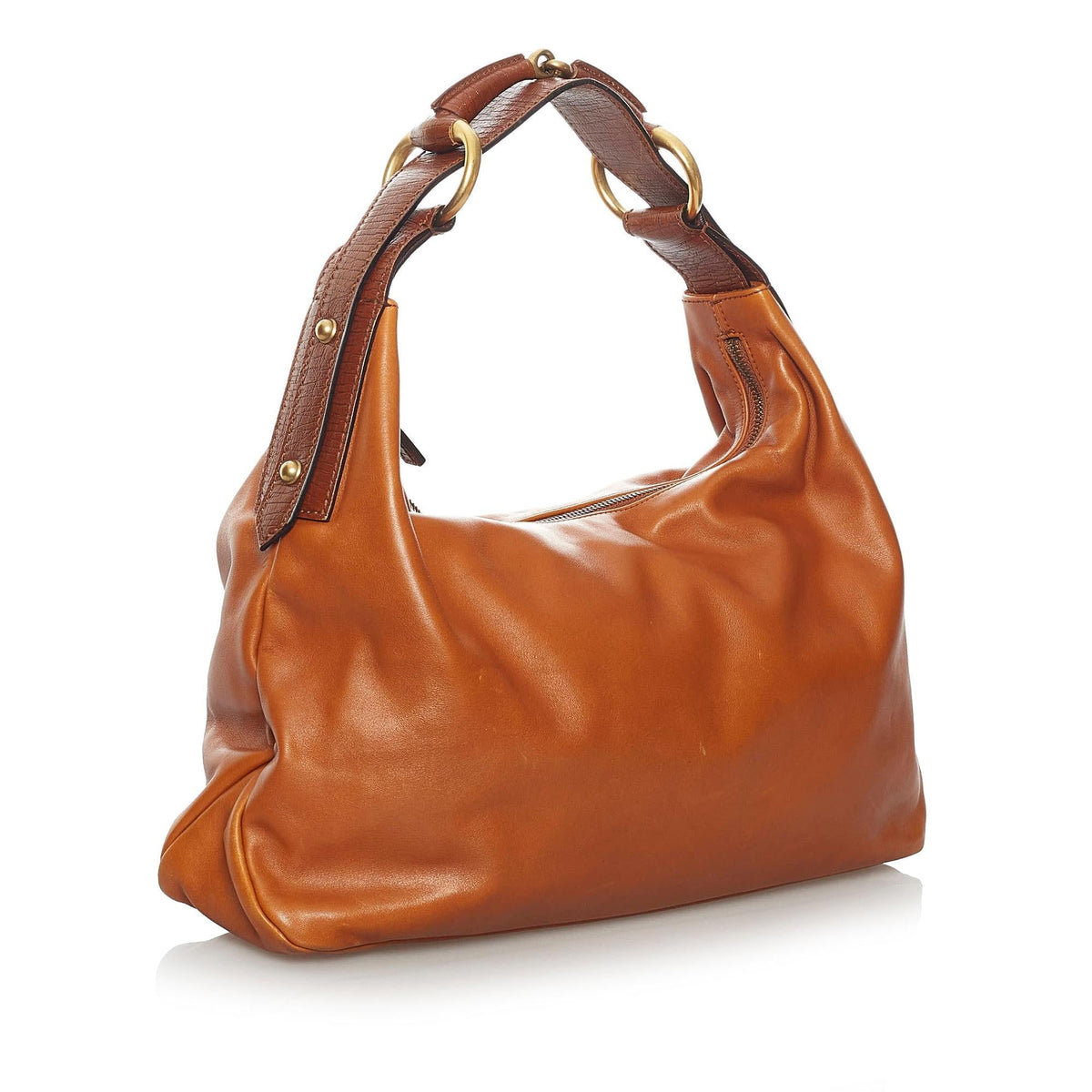 Gucci Horsebit Chain Leather Hobo (SHG-33685)