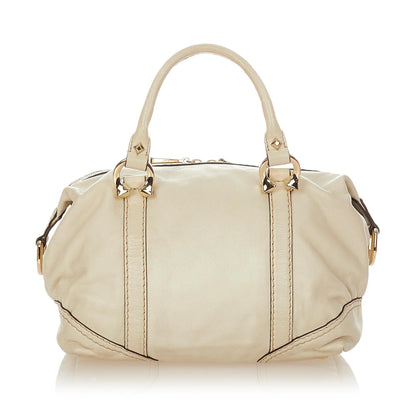 Gucci Horsebit Nail Leather Boston Bag (SHG-24725)