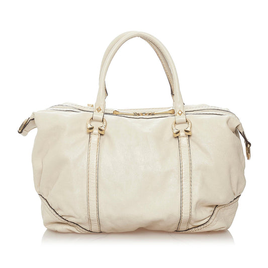 Gucci Horsebit Nail Leather Boston Bag (SHG-28008)