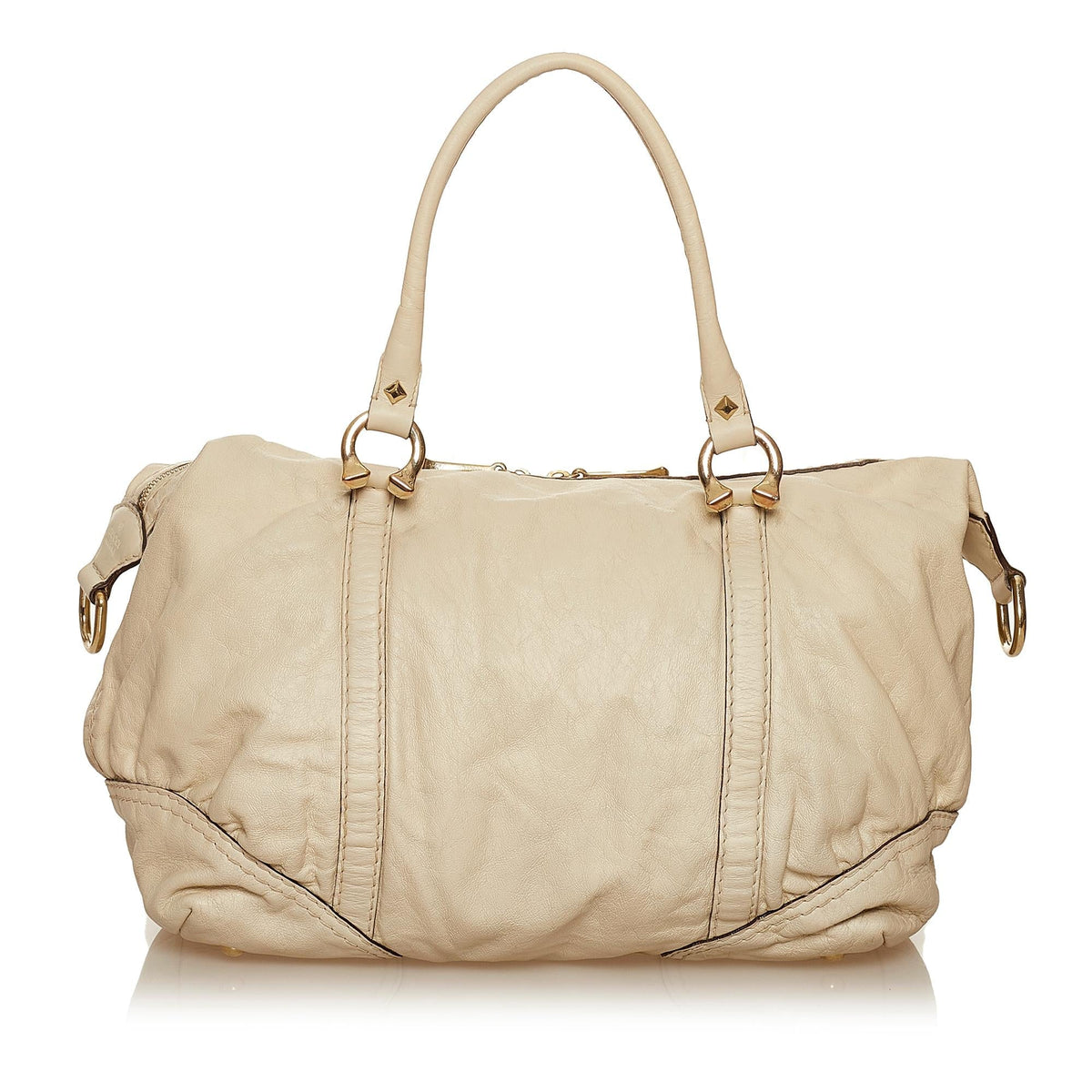 Gucci Horsebit Nail Leather Boston Bag (SHG-29354)