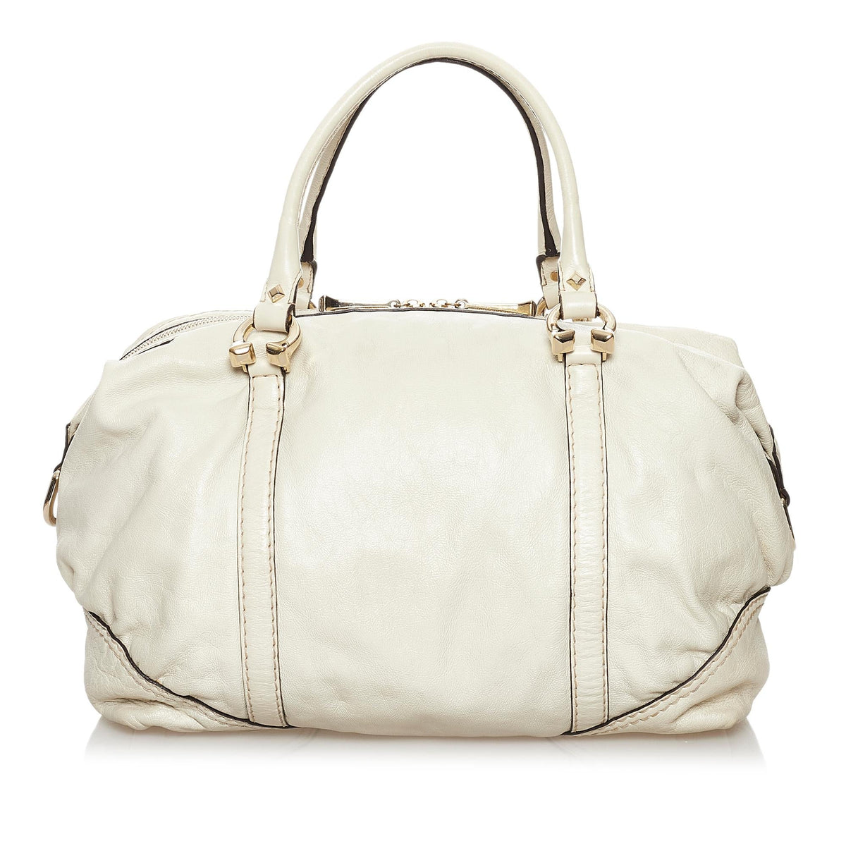 Gucci Horsebit Nail Leather Boston Bag (SHG-30581)
