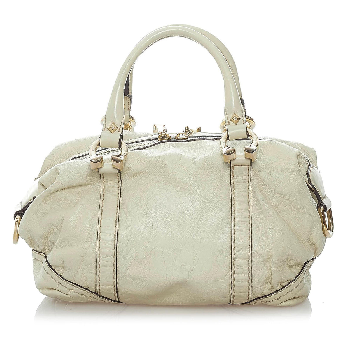 Gucci Horsebit Nail Leather Boston Bag (SHG-32036)