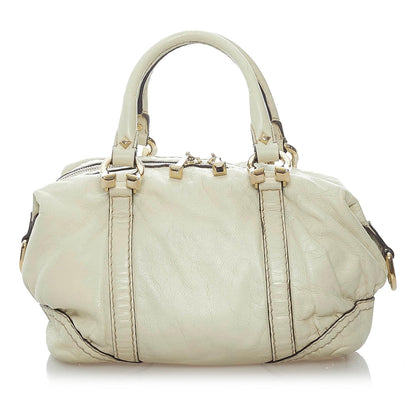 Gucci Horsebit Nail Leather Boston Bag (SHG-32036)