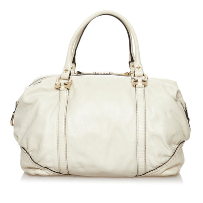 Gucci Horsebit Nail Leather Boston Bag (SHG-37230)