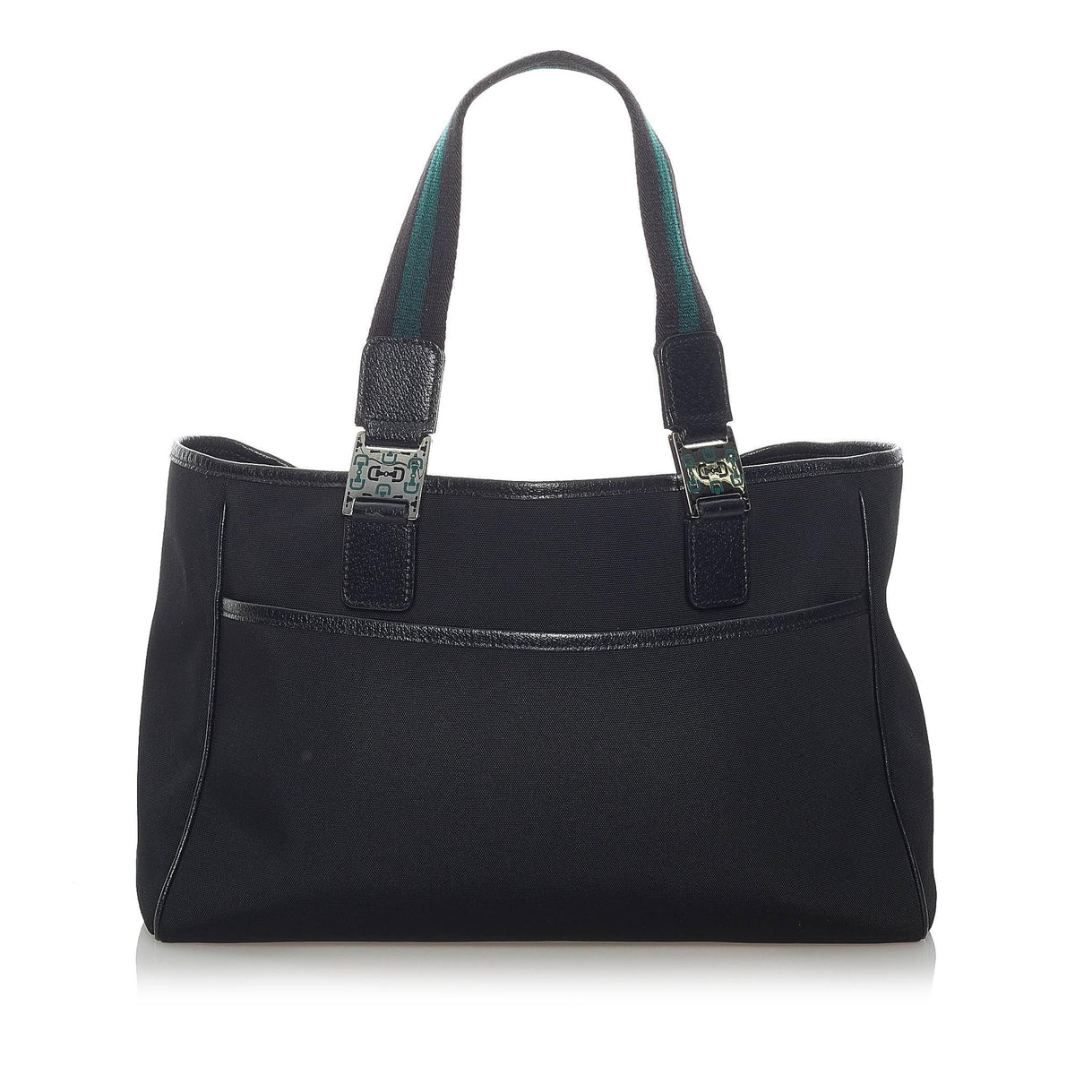 Gucci Horsebit Web Canvas Handbag (SHG-fpGZRl)
