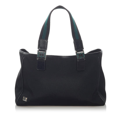 Gucci Horsebit Web Canvas Handbag (SHG-fpGZRl)