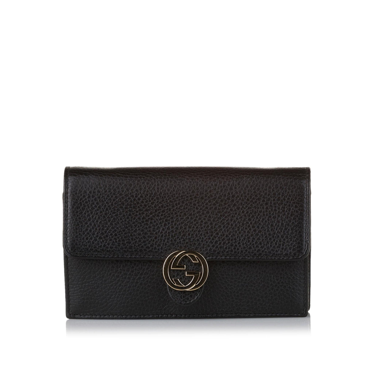 Gucci Interlocking G Chain Leather Wallet on Chain (SHG-31579)
