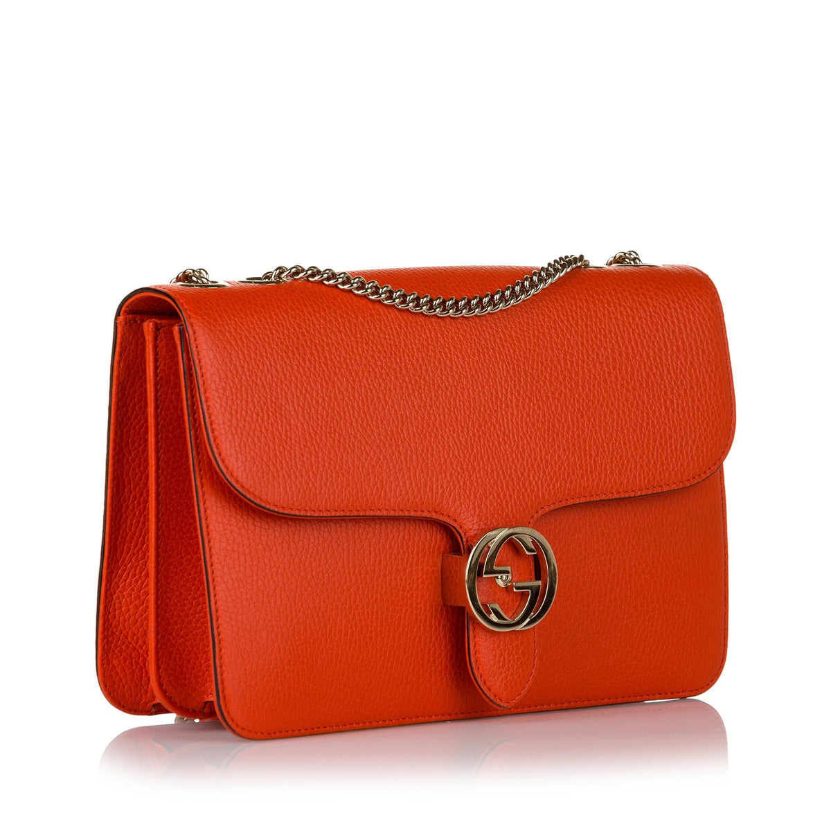 Gucci Interlocking G Leather Crossbody Bag (SHG-34488)