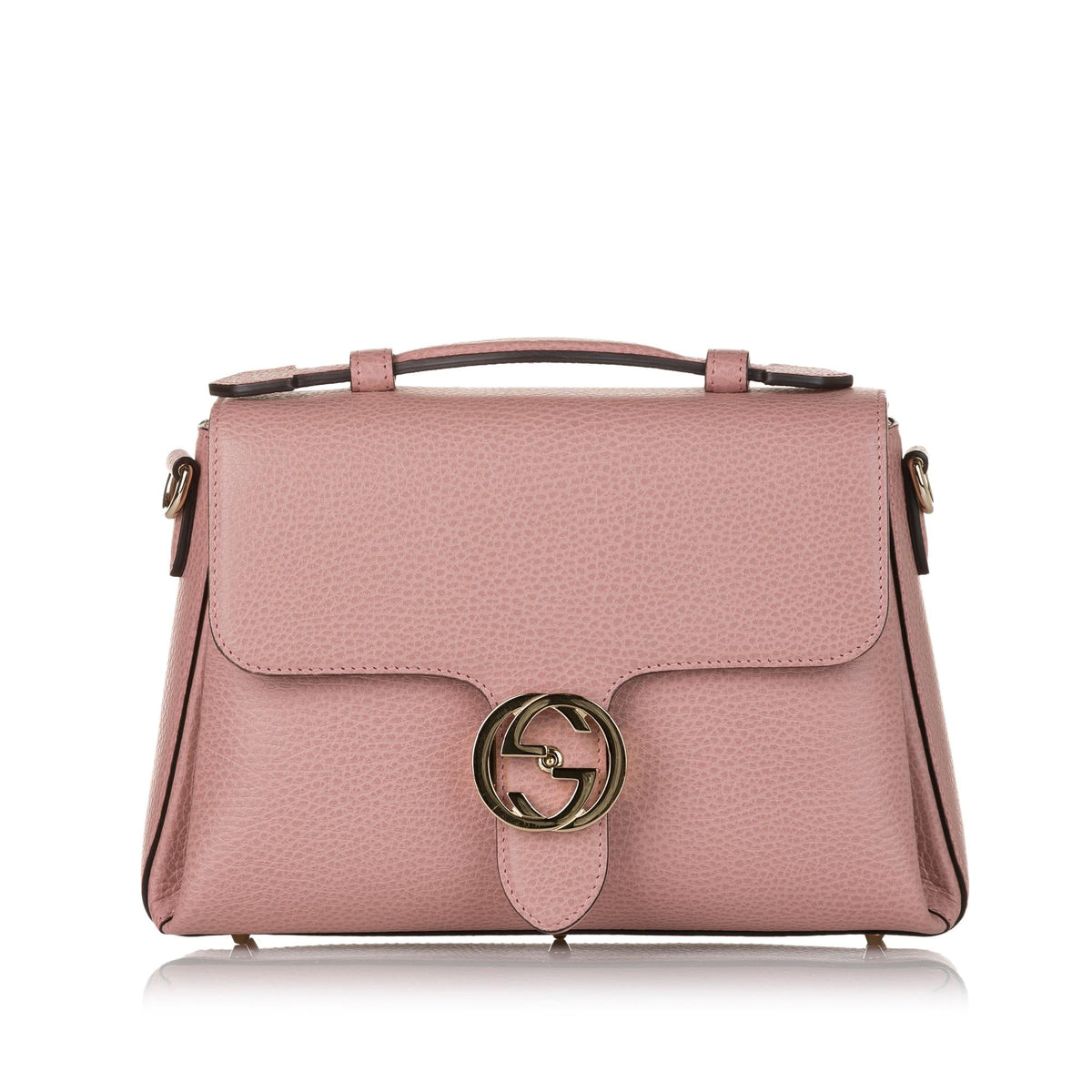 Gucci Interlocking G Leather Satchel (SHG-31610)
