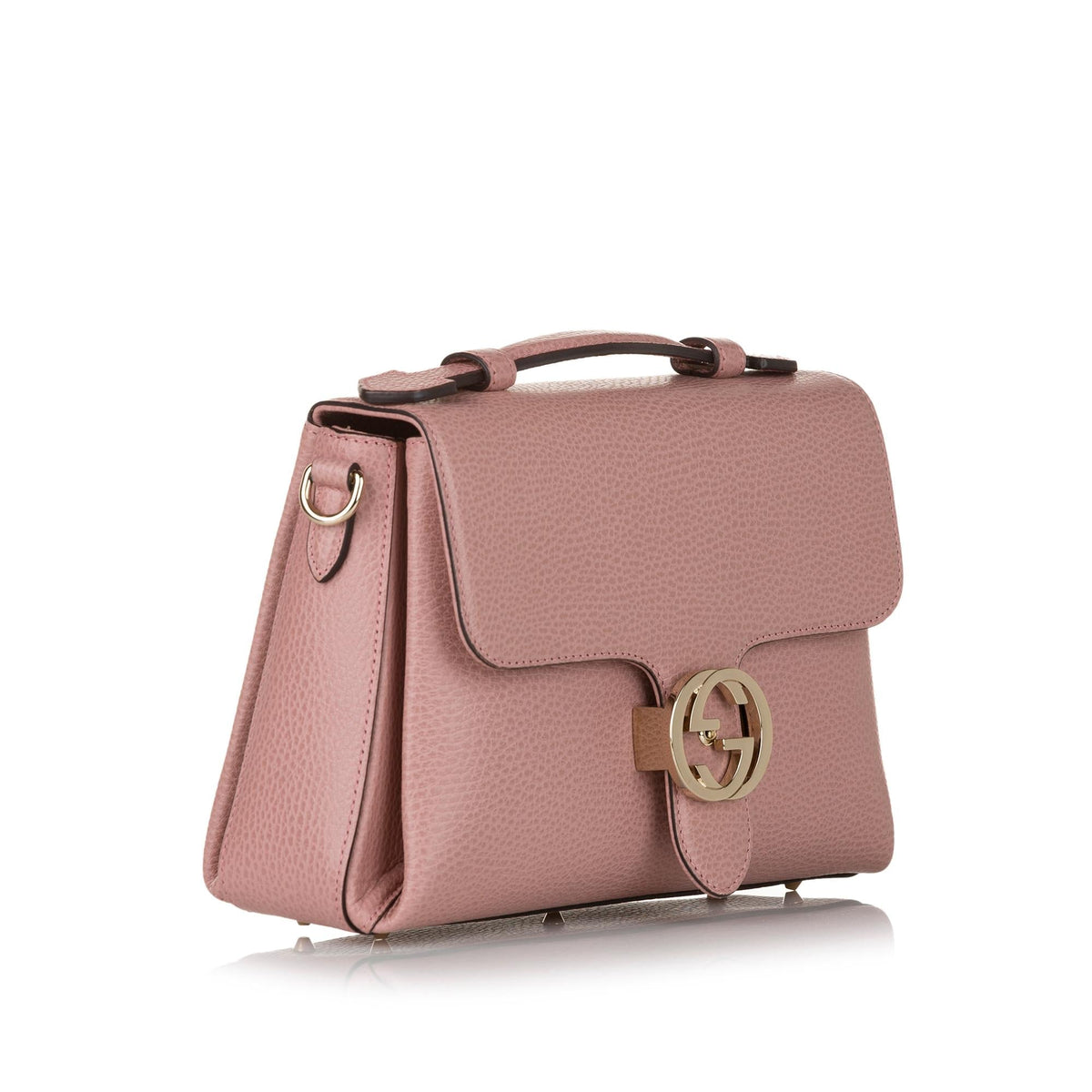 Gucci Interlocking G Leather Satchel (SHG-31610)