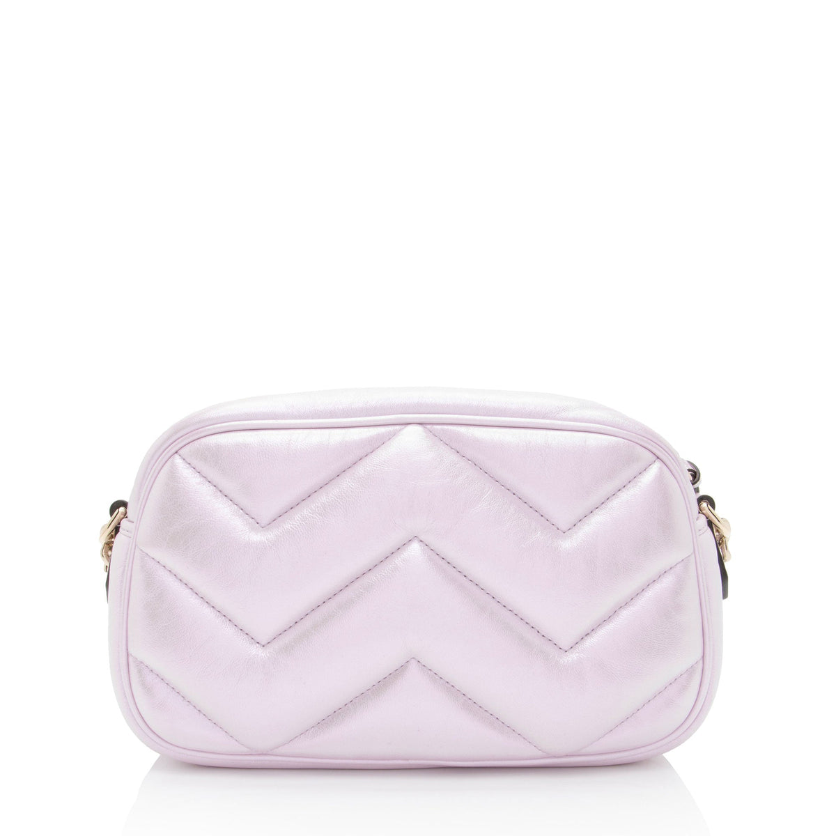 Gucci Matelasse Padded Iridescent Leather GG Marmont Small Camera Bag