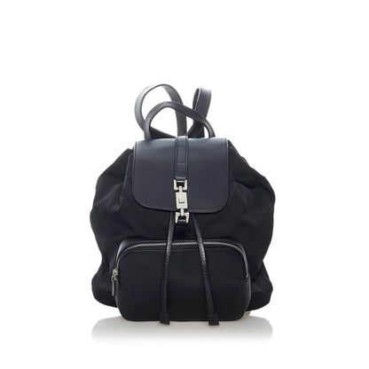 Gucci Jackie Nylon Drawstring Backpack (SHG-30738)
