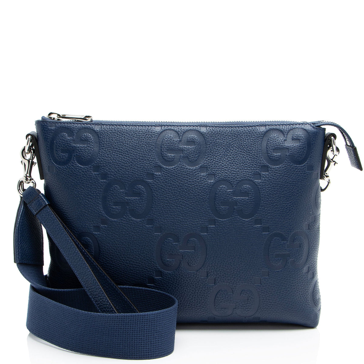 Gucci Jumbo GG Embossed Leather Medium Messenger