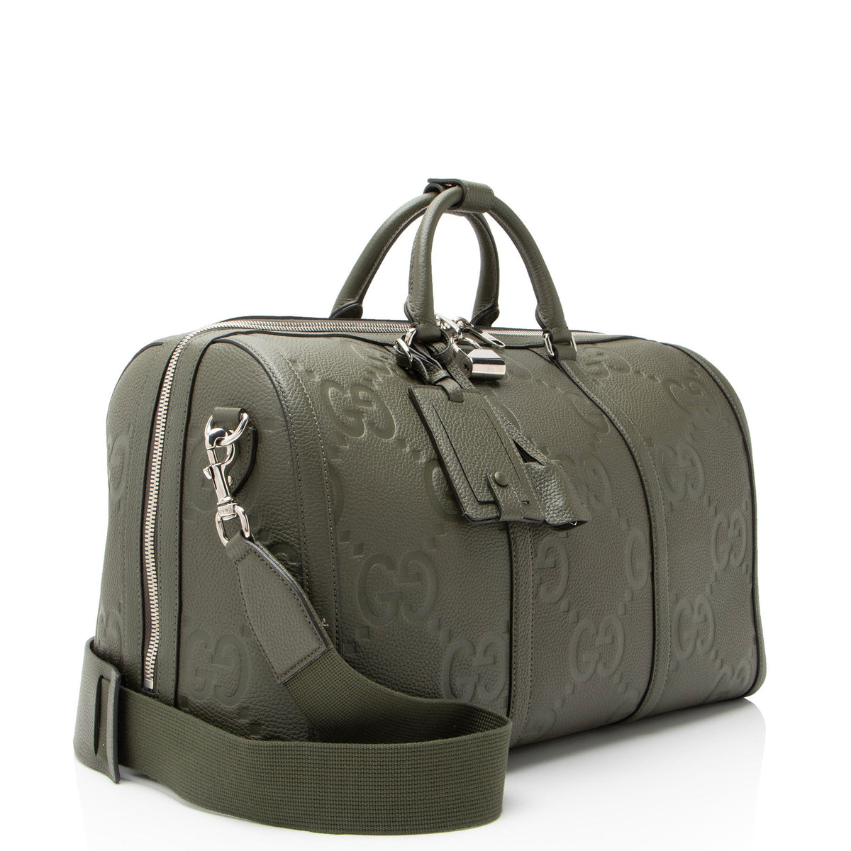 Gucci Jumbo GG Embossed Leather Small Duffle
