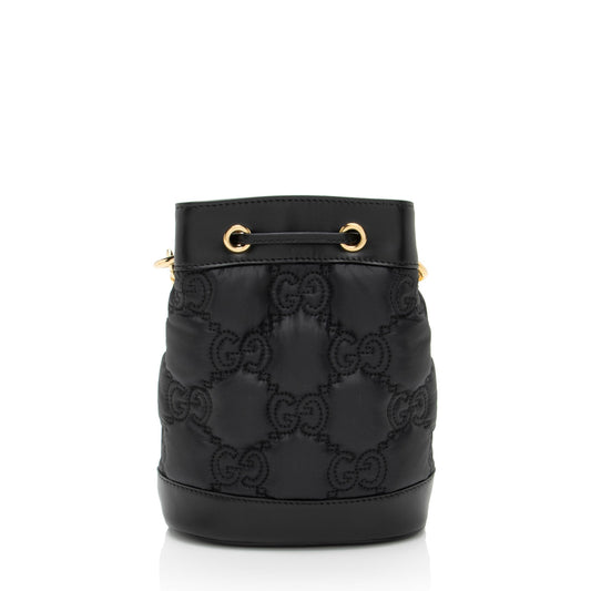 Gucci Jumbo GG Matelasse Leather Bucket Bag