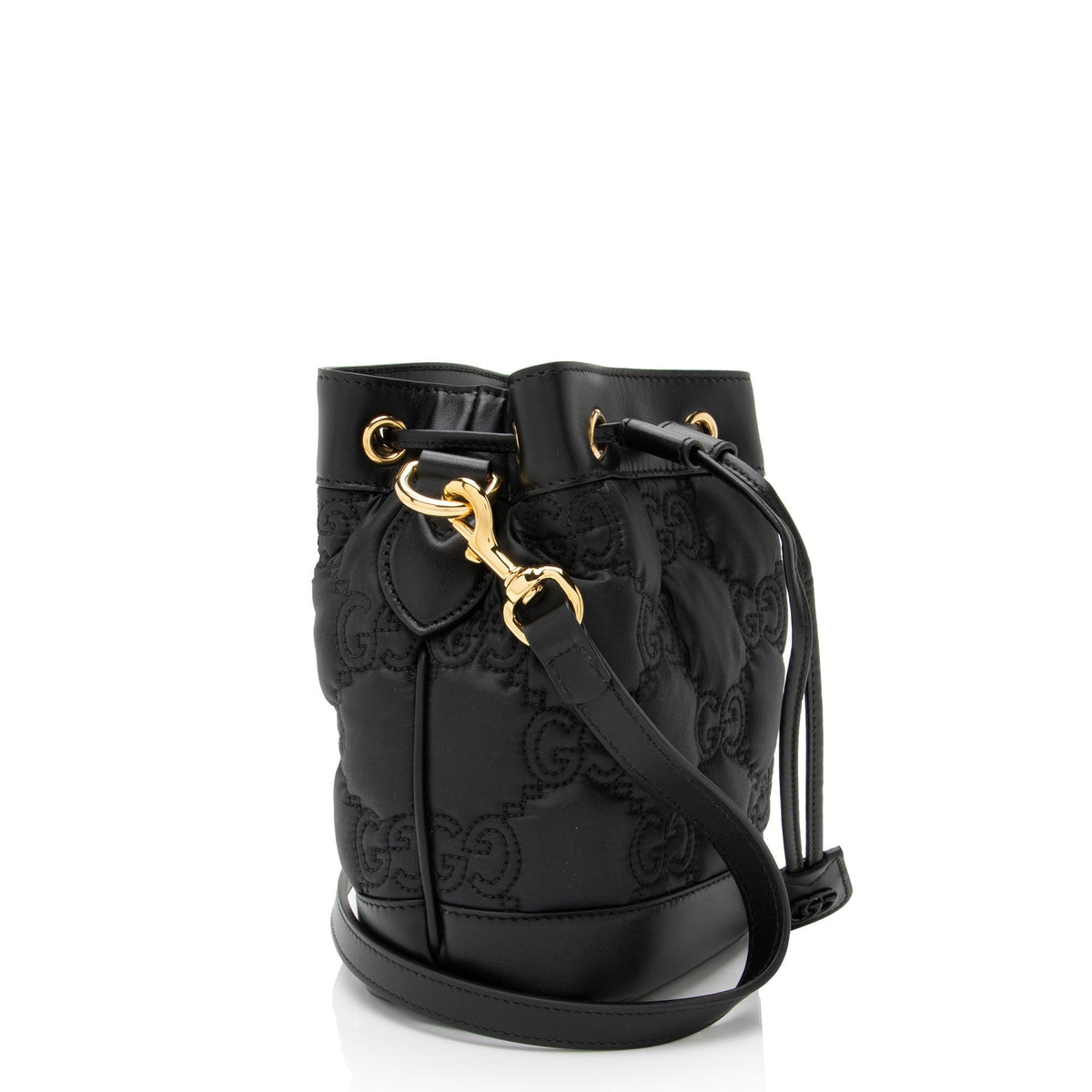 Gucci Jumbo GG Matelasse Leather Bucket Bag