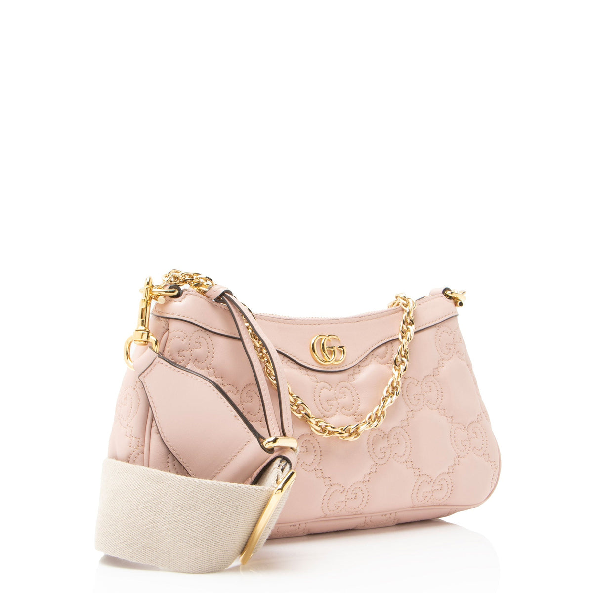 Gucci Jumbo GG Matelasse Leather Chain Small Crossbody