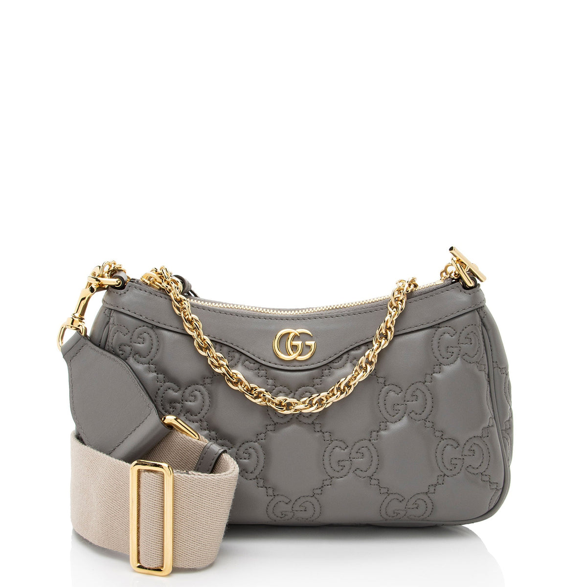 Gucci Jumbo GG Matelasse Leather Chain Small Crossbody