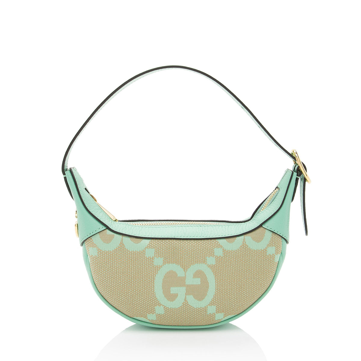 Gucci Jumbo GG Web Half Moon Mini Hobo
