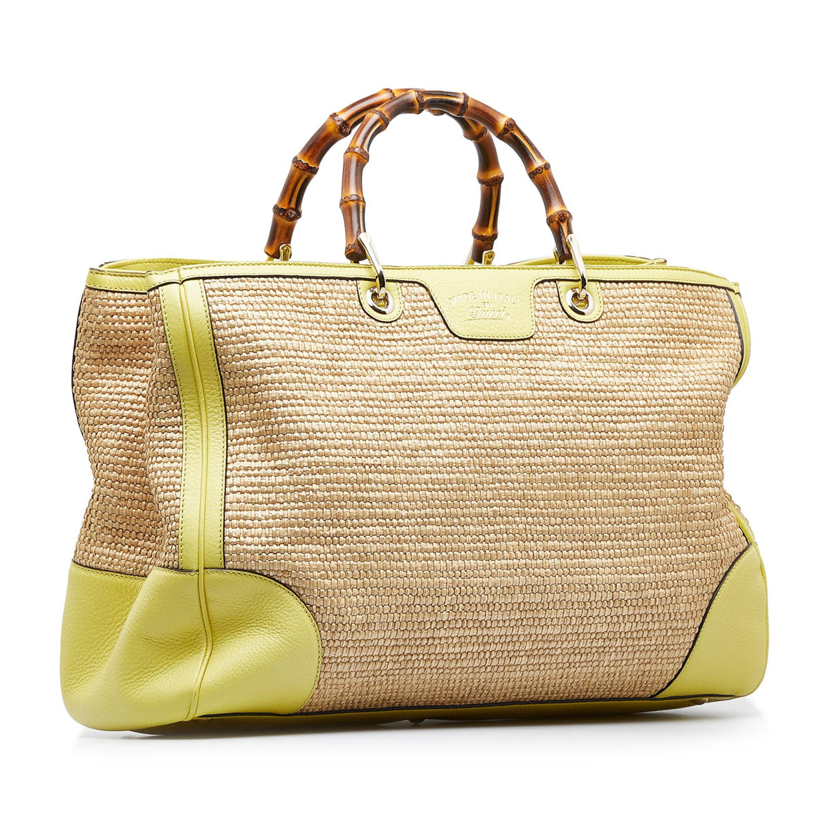Gucci Large Bamboo Raffia Satchel (SHG-xxZMBj)
