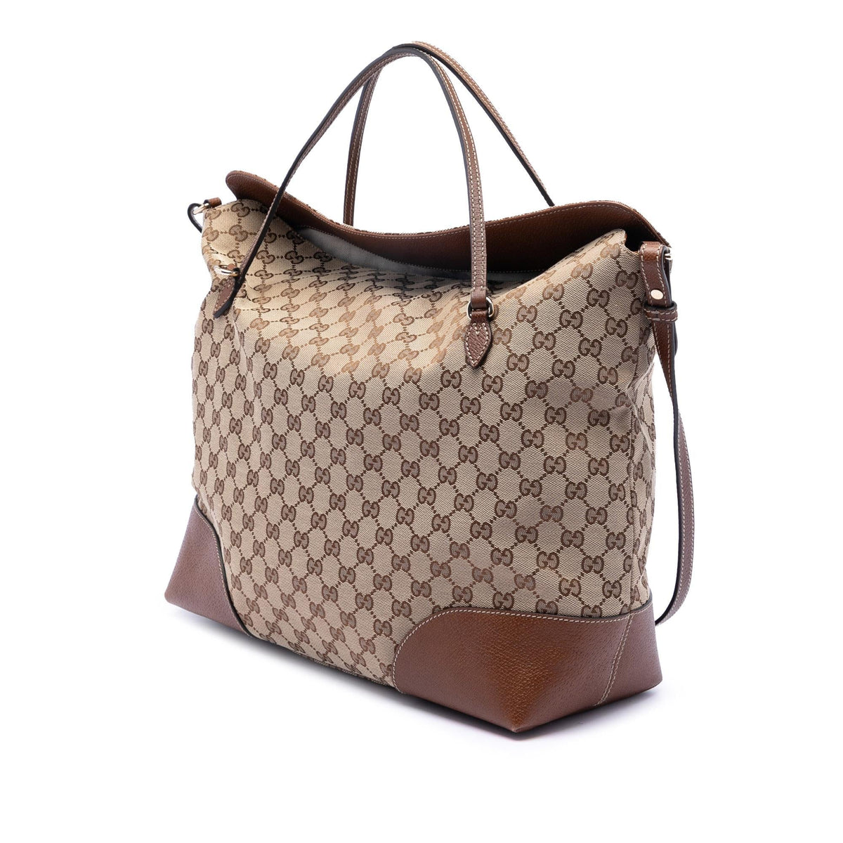 Gucci Large GG Canvas Bree Fold Over Tote