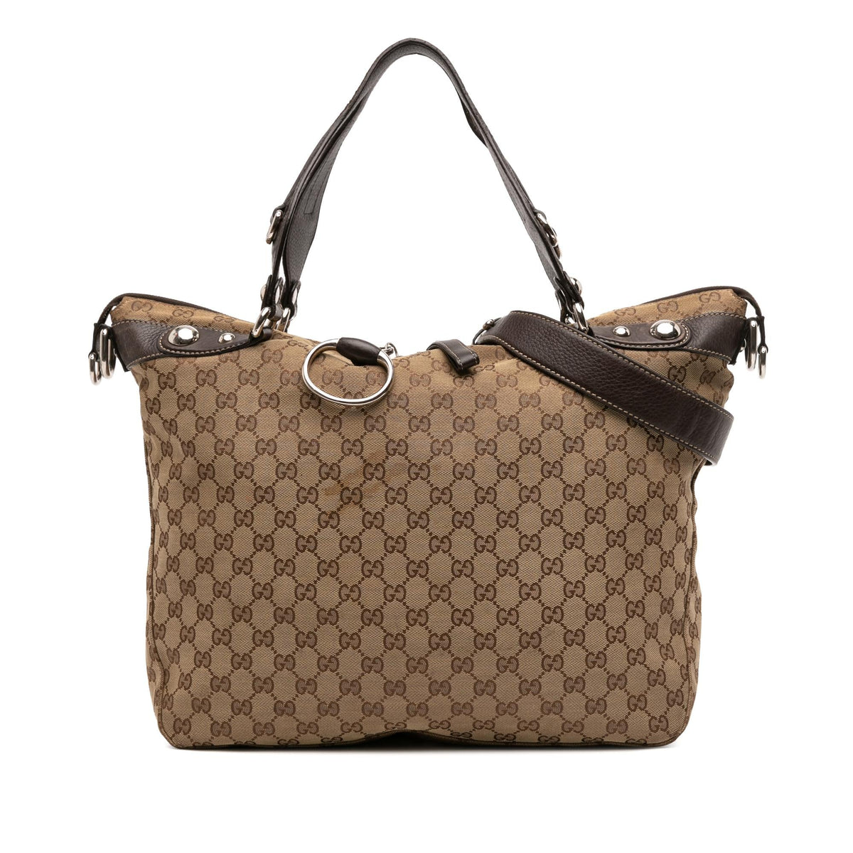 Gucci Large GG Canvas Icon Bit Satchel