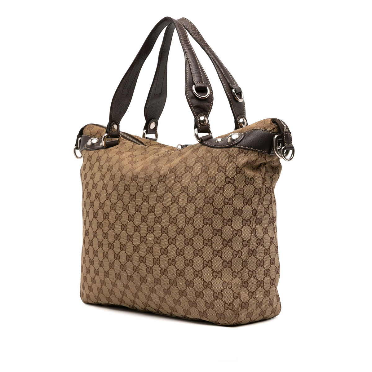 Gucci Large GG Canvas Icon Bit Satchel