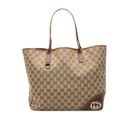 Gucci Large GG Canvas New Britt Tote