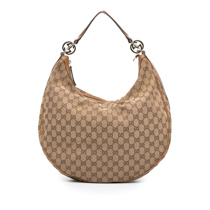 Gucci Large GG Canvas Twins Hobo