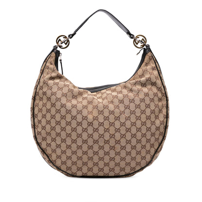 Gucci Large GG Canvas Twins Hobo