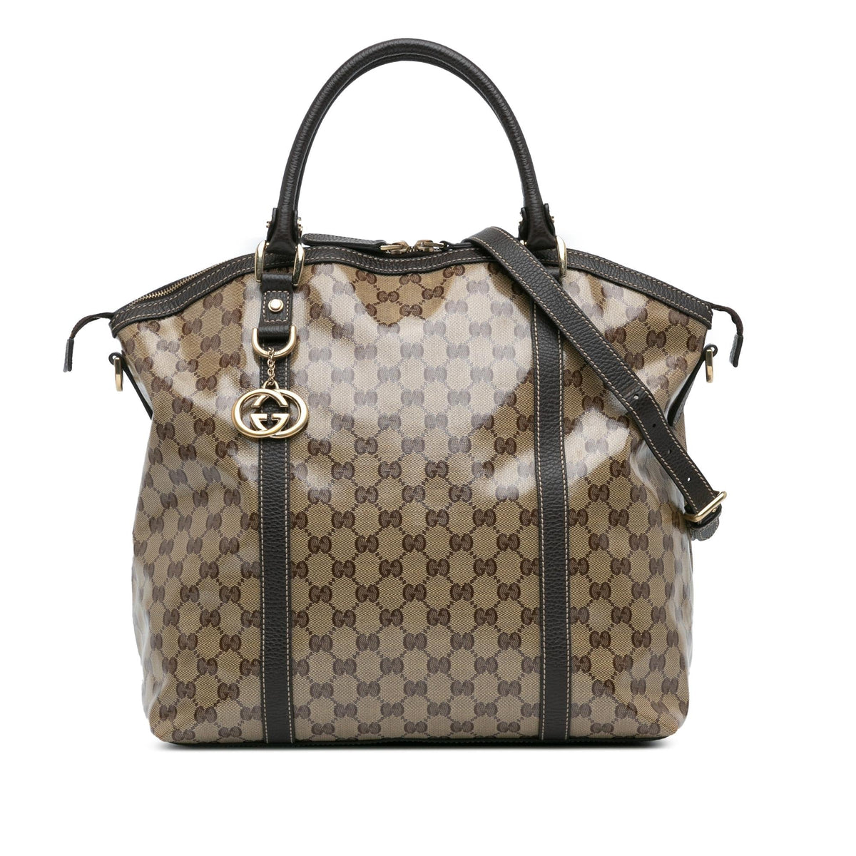 Gucci Large GG Crystal Charm Dome Bag (SHG-B8IvaG)