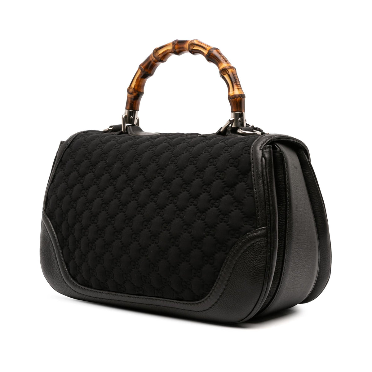 Gucci Large GG Neoprene New Bamboo Top Handle Bag