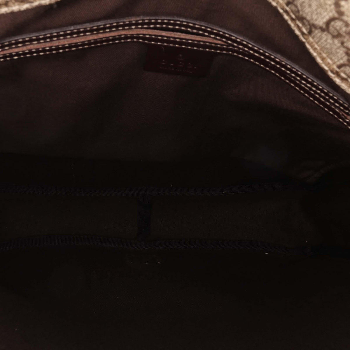 Gucci Large GG Supreme Web Flap Messenger Bag