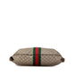 Gucci Large GG Supreme Web Ophidia Half Moon Hobo