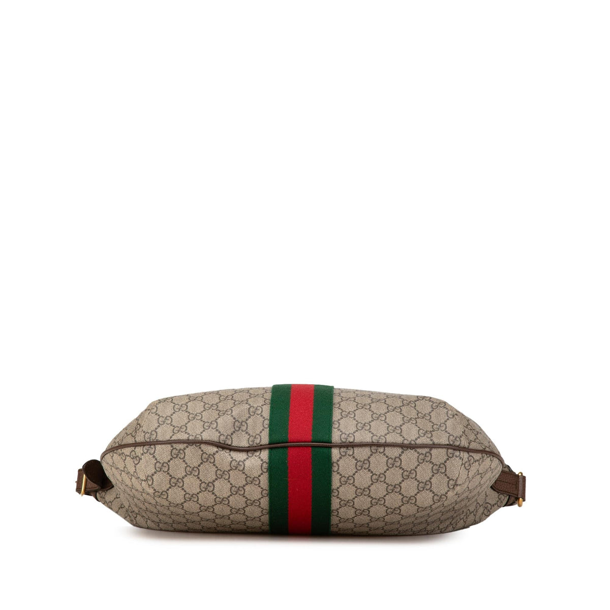 Gucci Large GG Supreme Web Ophidia Half Moon Hobo